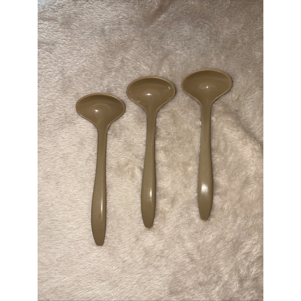 3 Tupperware #872 Replacement Spoons for the #757 Condiment Caddy Almond